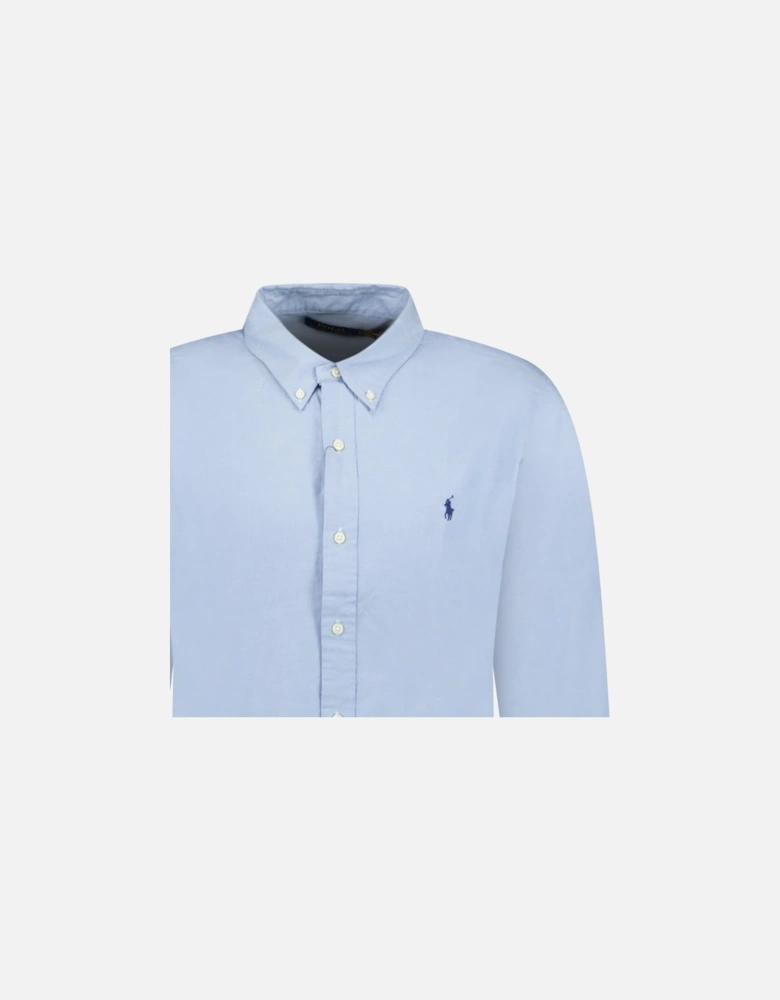 Ralph Lauren Custom Fit Stretch Long Sleeve Sport Shirt in Blue