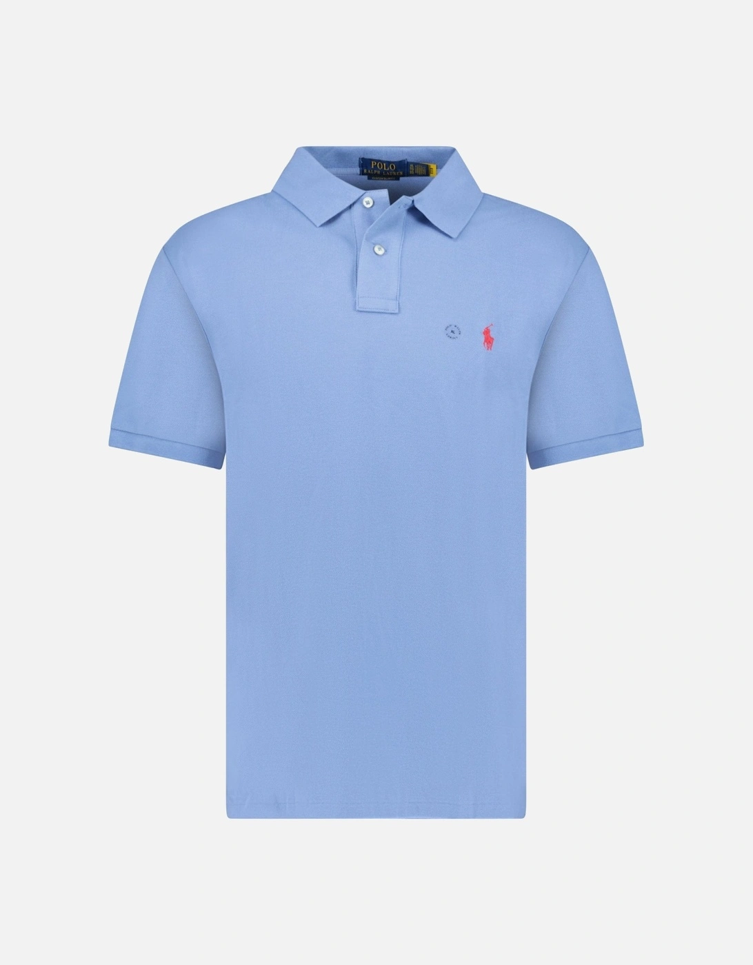Custom Slim Fit Mesh Polo Shirt in Campus Blue, 3 of 2