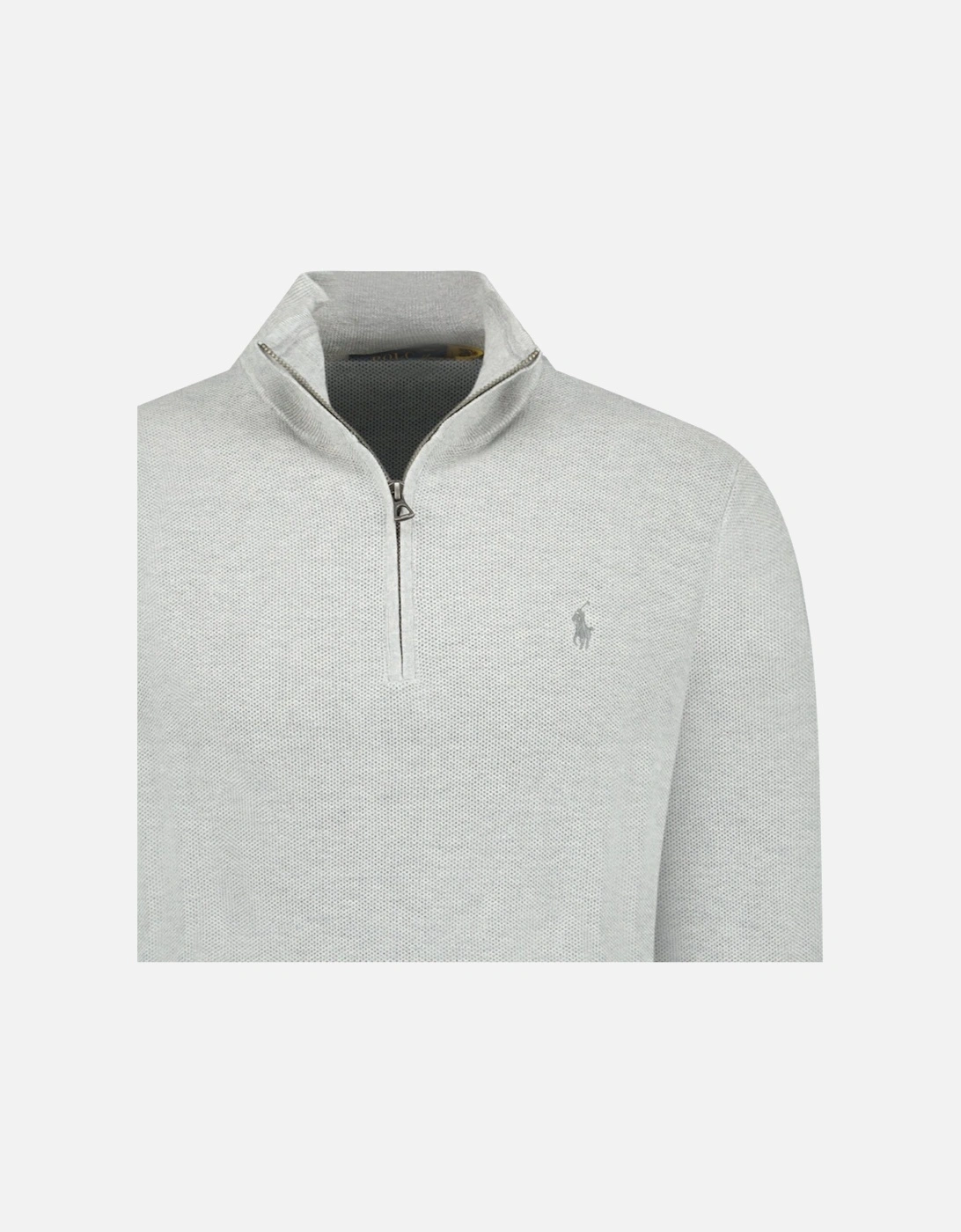 Knit Quarter Zip Jumper in Andover Heather