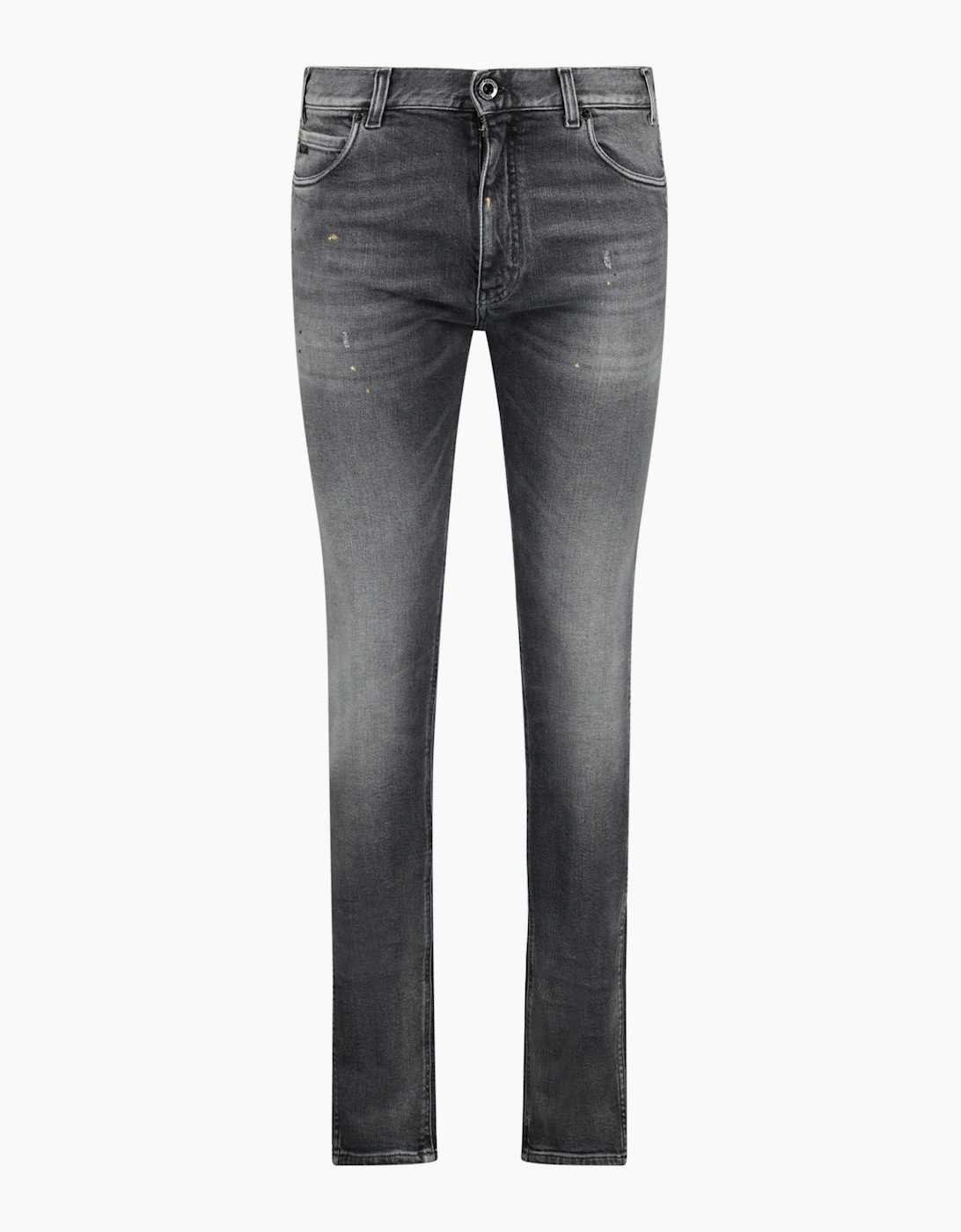 Emporio Armani Men's Emporio Armani J16 Slim-Cut Stonewashed Jeans in Black Grey