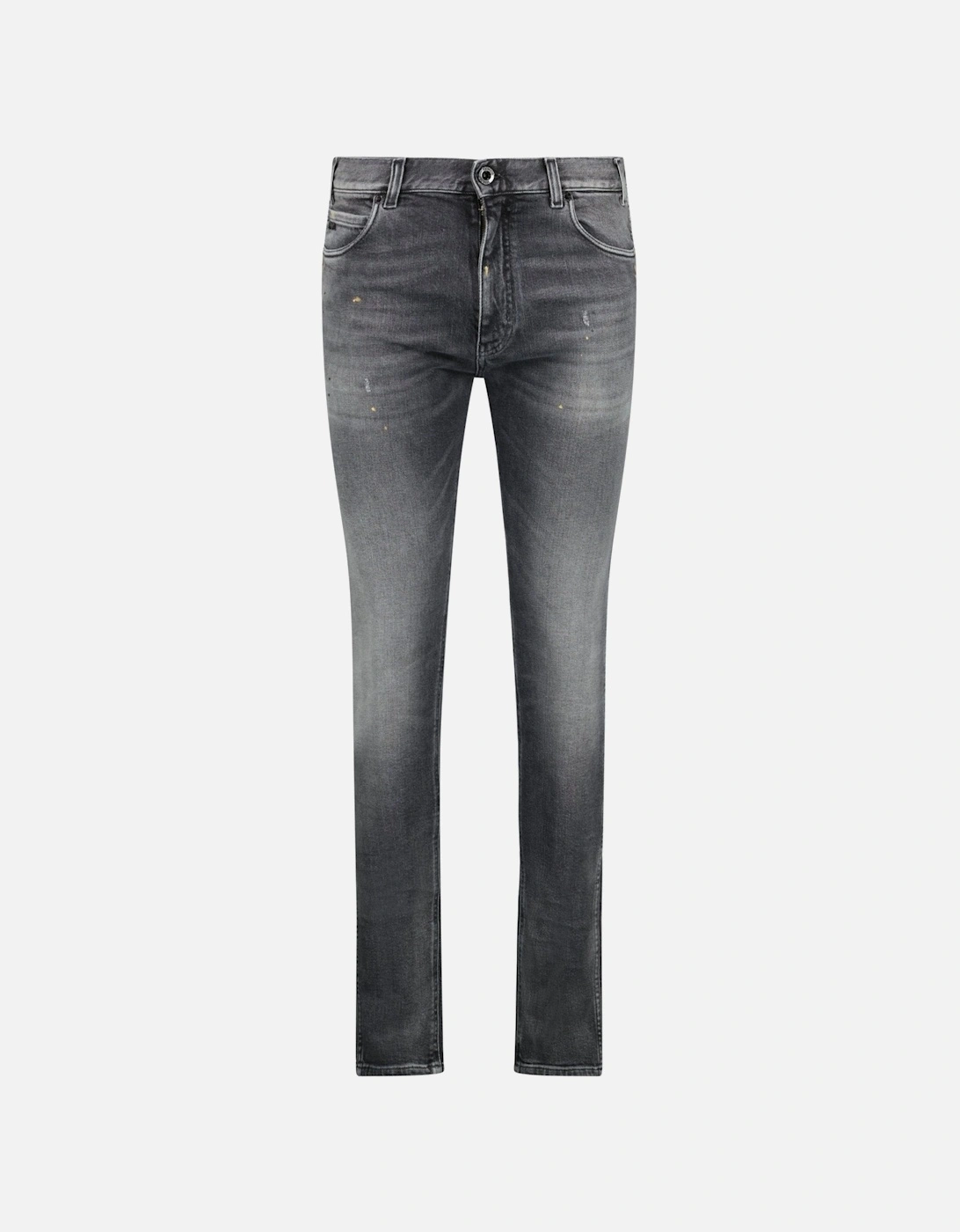 J16 Slim-Cut Stonewashed Jeans in Black Grey, 7 of 6