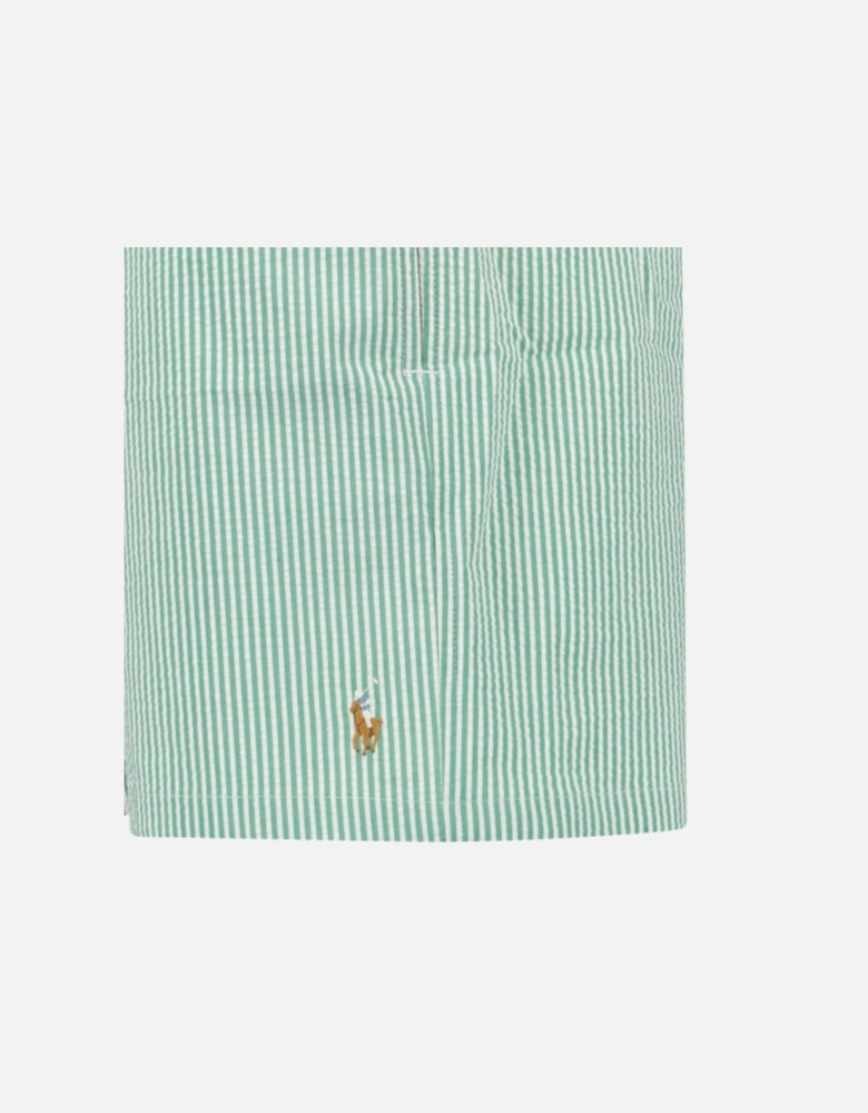 Traveler Classic Swim Trunk in Raft Green Seersucker