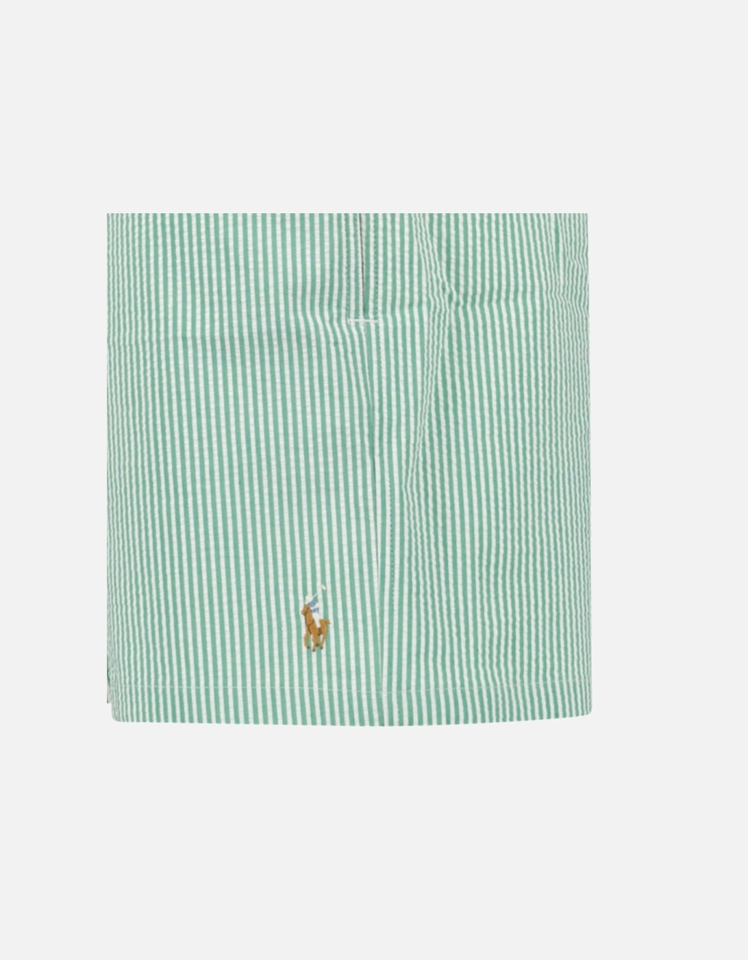Traveler Classic Swim Trunk in Raft Green Seersucker