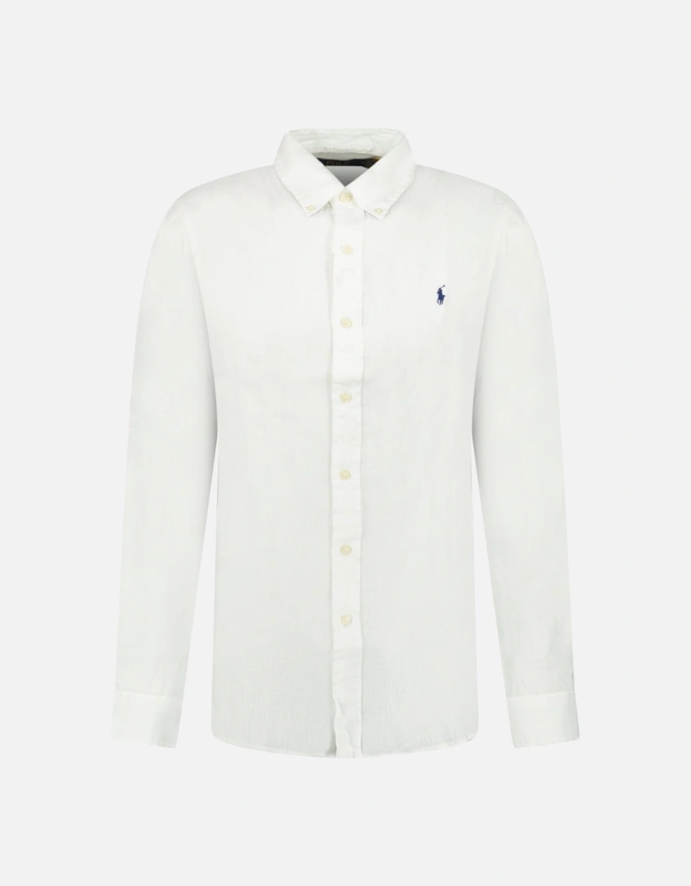 Custom Fit Linen Shirt in Ceramic White