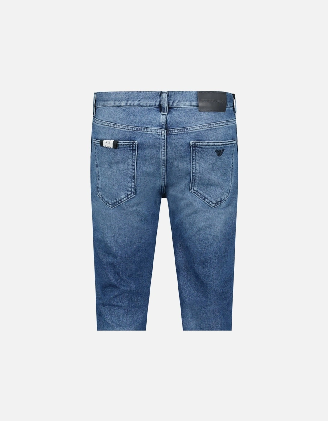 J16 Slim-Cut Stonewashed Jeans in Blue