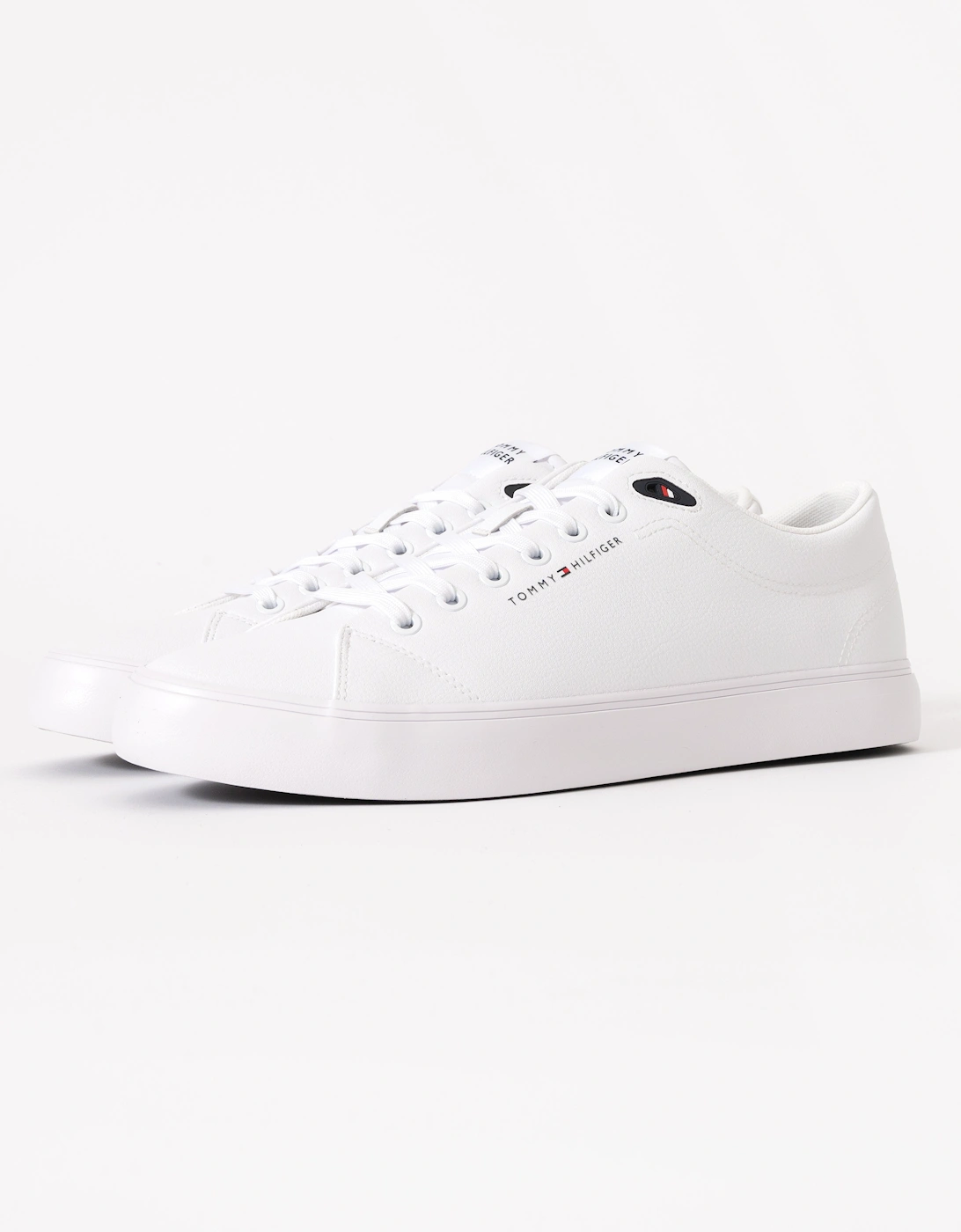 TH Core Low-Top Mens Vulcanised Leather Trainers - White, 2 of 1
