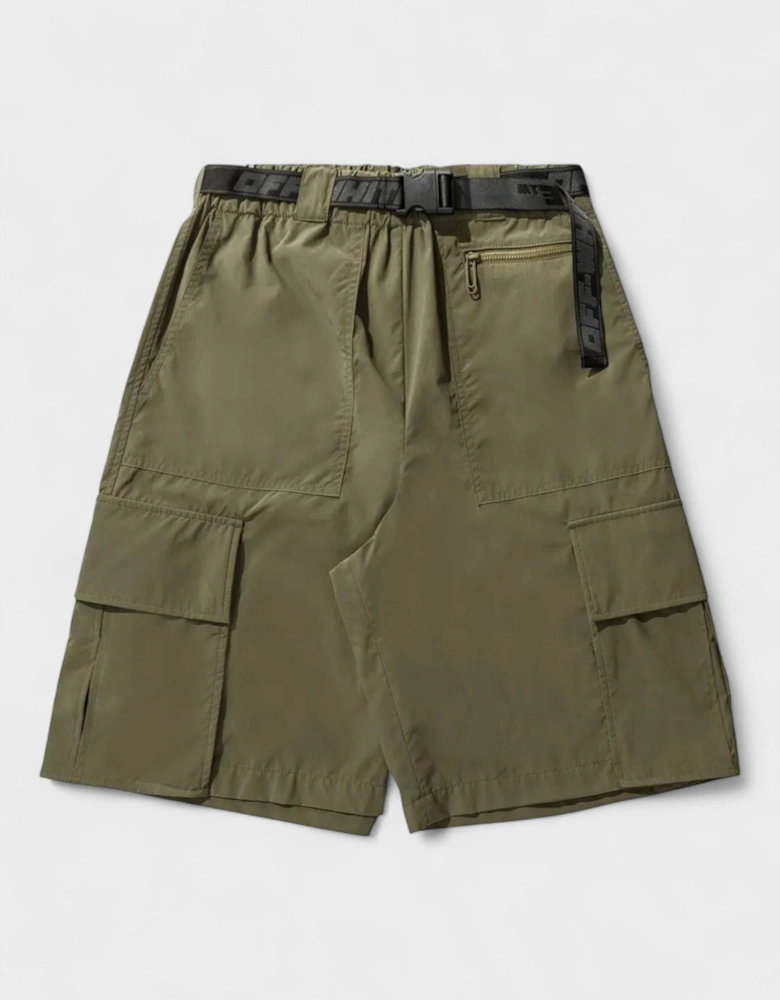 Industrial Belt Cargo Shorts Green