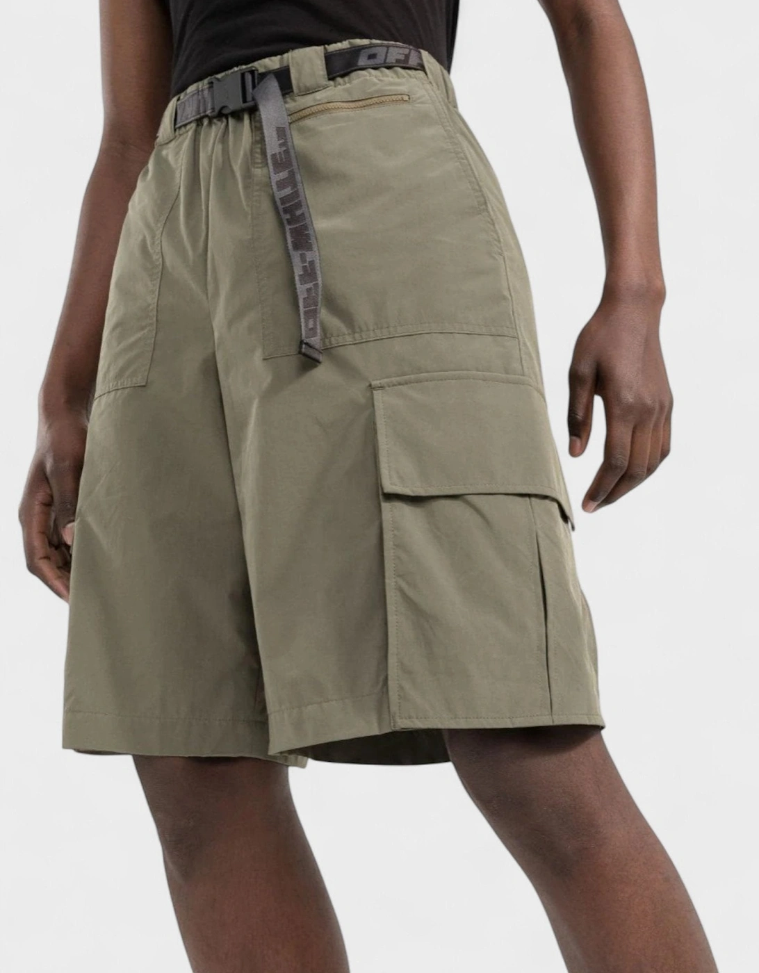 Industrial Belt Cargo Shorts Green