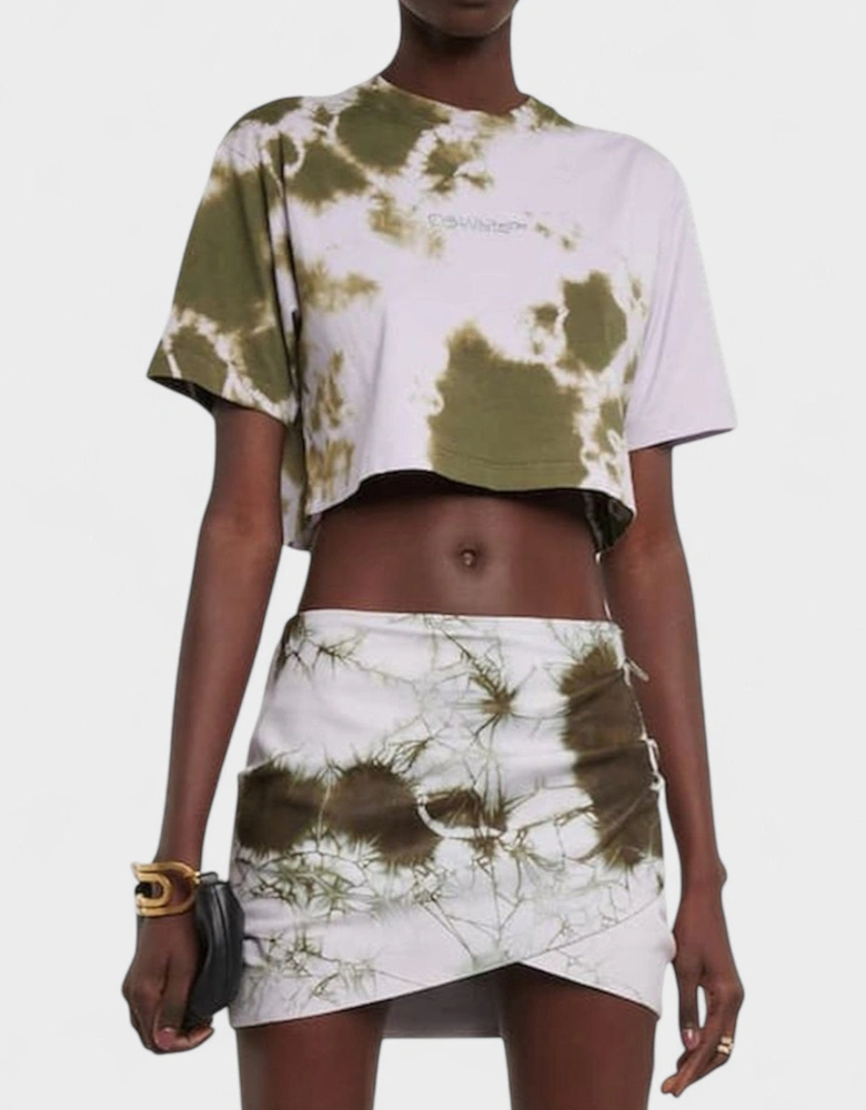 Bling Tie Dye Crop T-Shirt Lilac