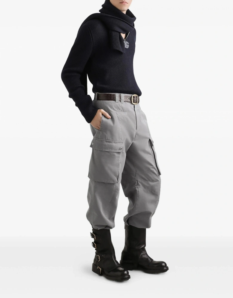 QUARTER ZIP LOGO SWEATER