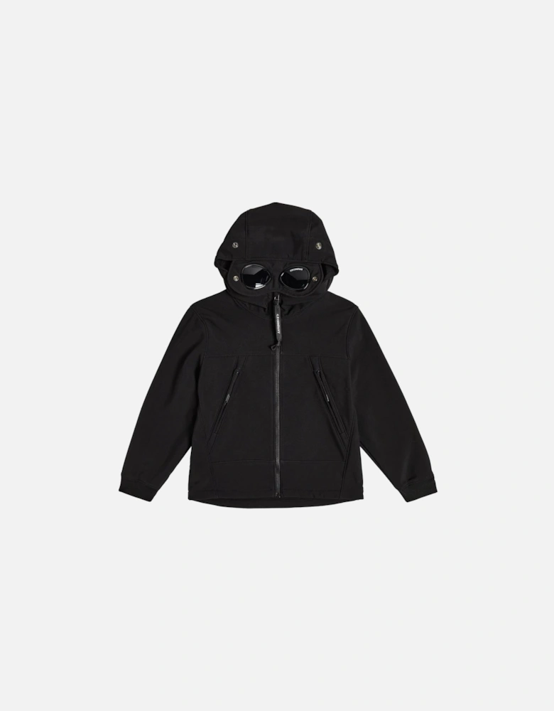 C.P. COMPANY BOYS BLACK HOODED JACKET COS002
