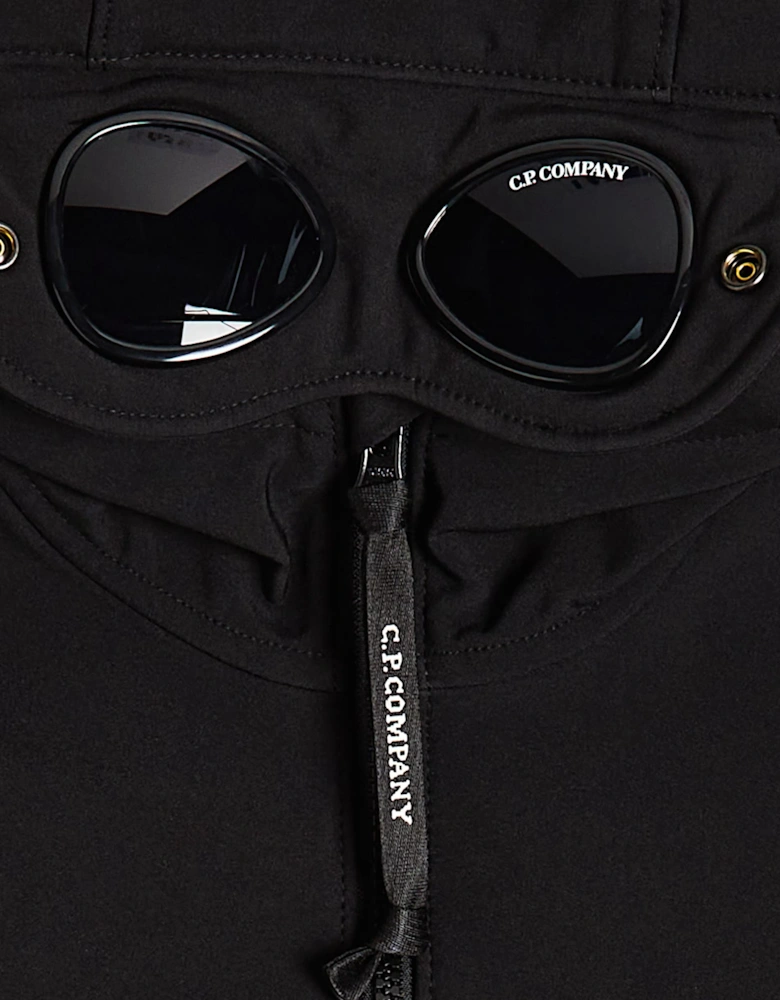 C.P. COMPANY BOYS BLACK HOODED JACKET COS002