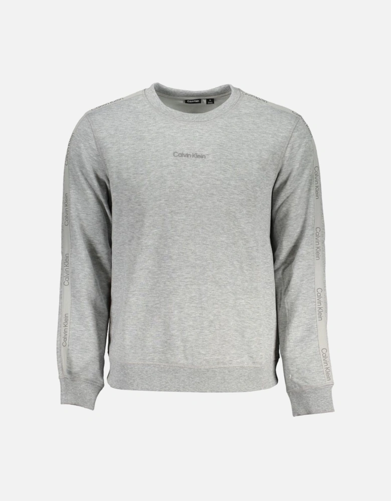 Men's Tape Logo Crew Neck Sweatshirt Heather Grey