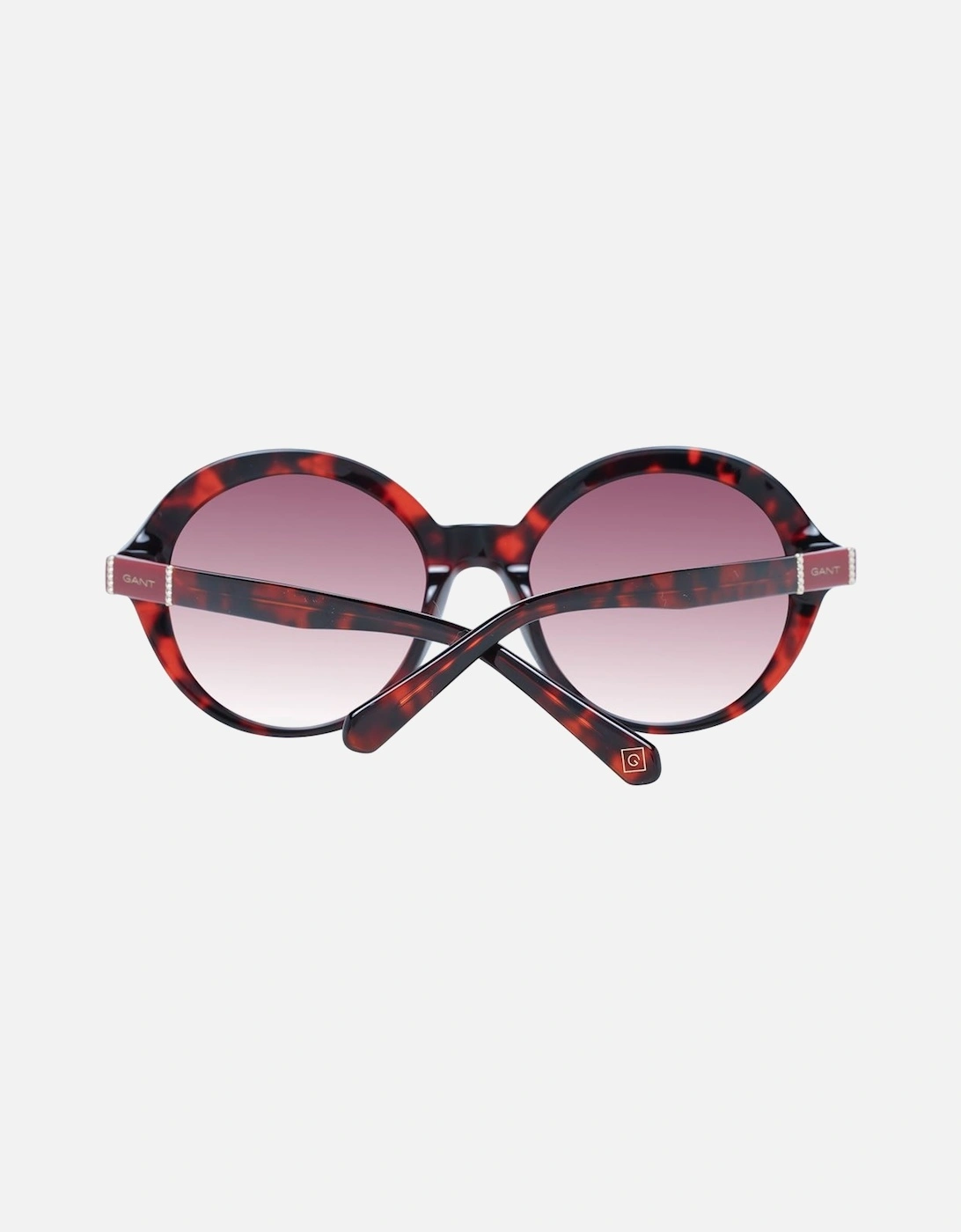 GA7084 Sunglasses for Women - Round Frame Tortoise Shell Pattern Gradient Lenses UV Protection