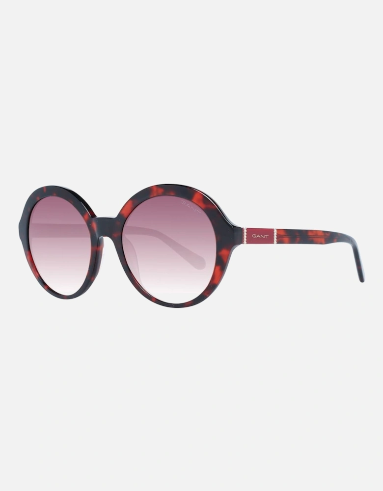 GA7084 Sunglasses for Women - Round Frame Tortoise Shell Pattern Gradient Lenses UV Protection