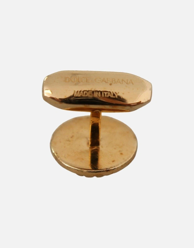 Gold Cufflinks Ornate Design