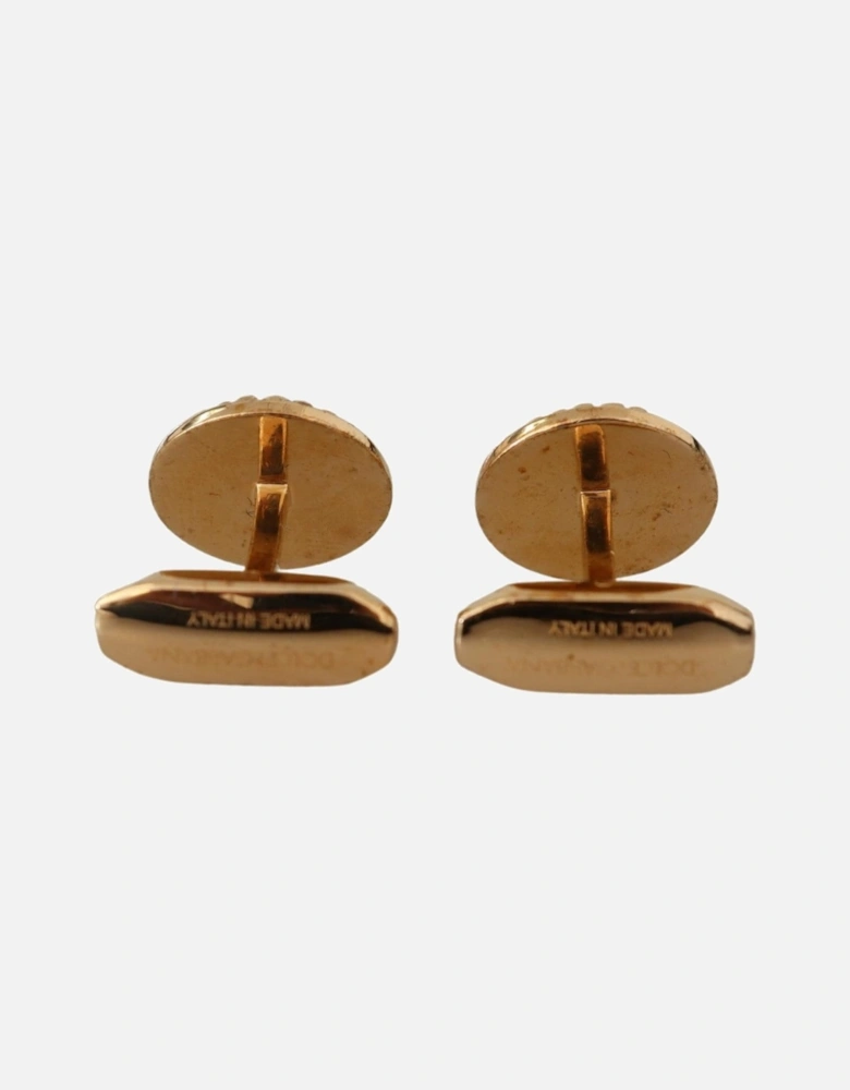 Gold Cufflinks Ornate Design