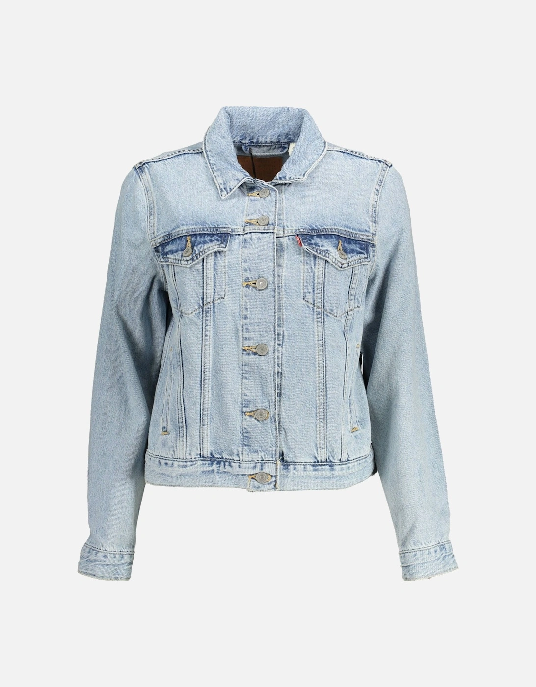 Classic Trucker Jacket Light Wash Denim, 3 of 2