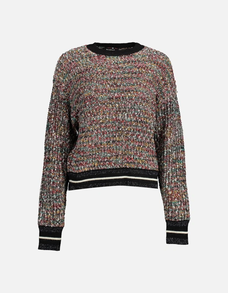 Multicolor Knit Pullover Sweater