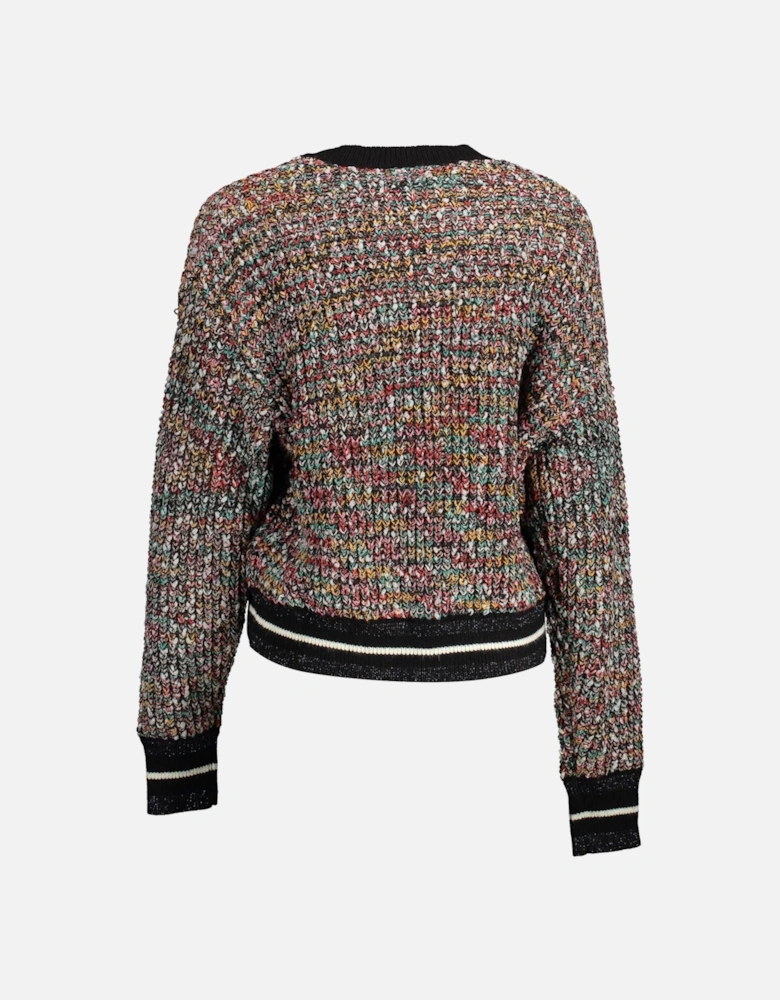 Multicolor Knit Pullover Sweater