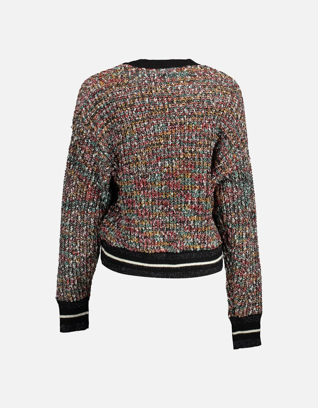 Multicolor Knit Pullover Sweater