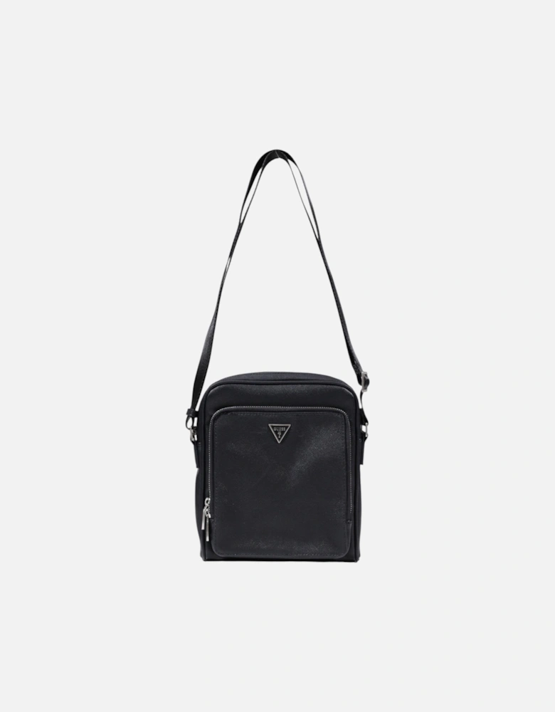 Shoulder Bag with Zip Fastening and Multiple Pockets