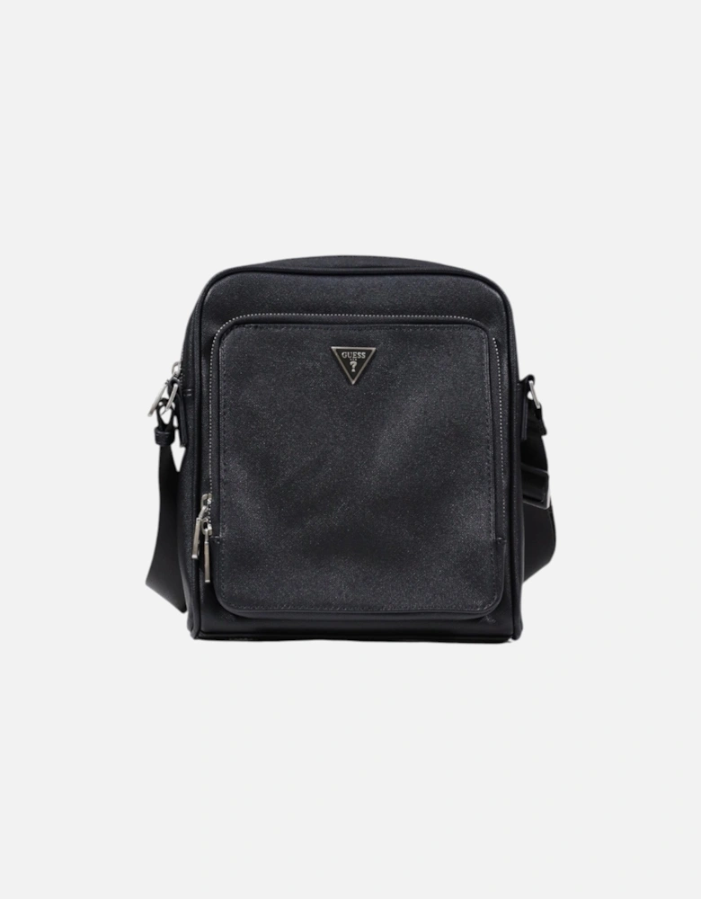 Shoulder Bag with Zip Fastening and Multiple Pockets