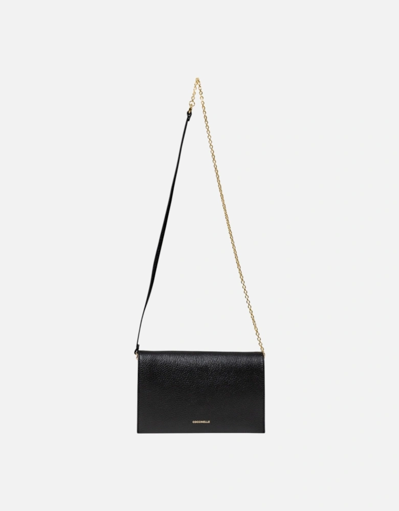 Automatic Fastening Leather Shoulder Bag