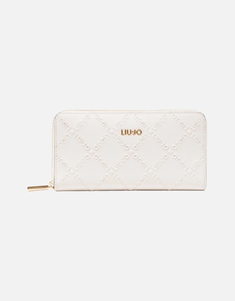 Zip-Around Wallet with Inside Compartments and Pockets