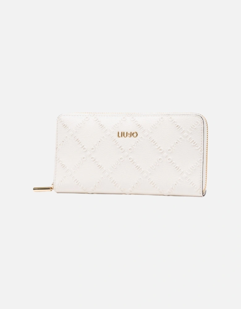 Zip-Around Wallet with Inside Compartments and Pockets