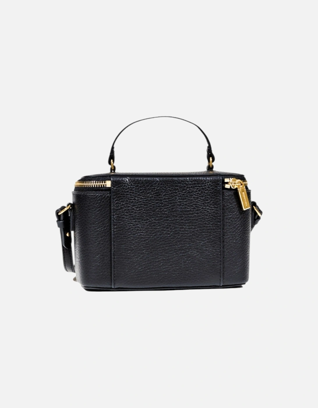 Leather Handbag with Zip Fastening and Shoulder Strap