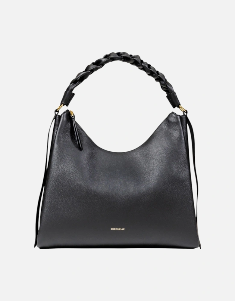 Leather Zip-Closure Bag with Inside Pockets