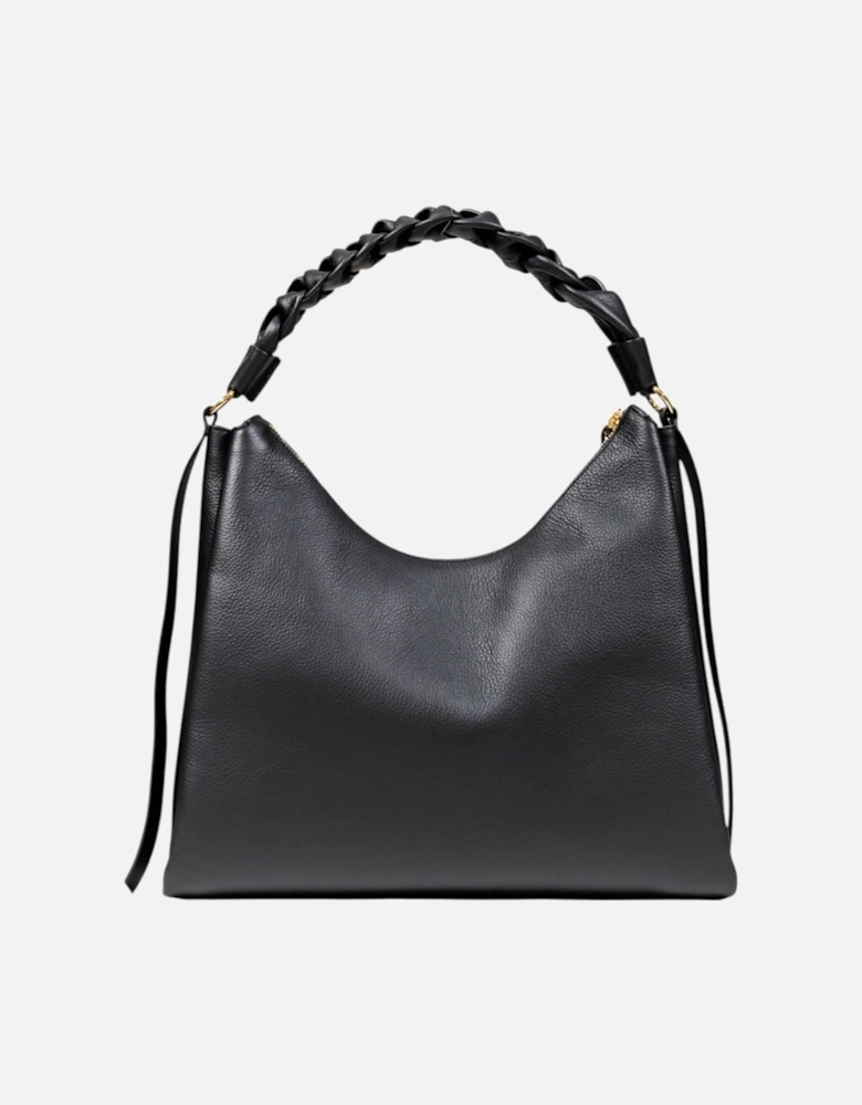 Leather Zip-Closure Bag with Inside Pockets