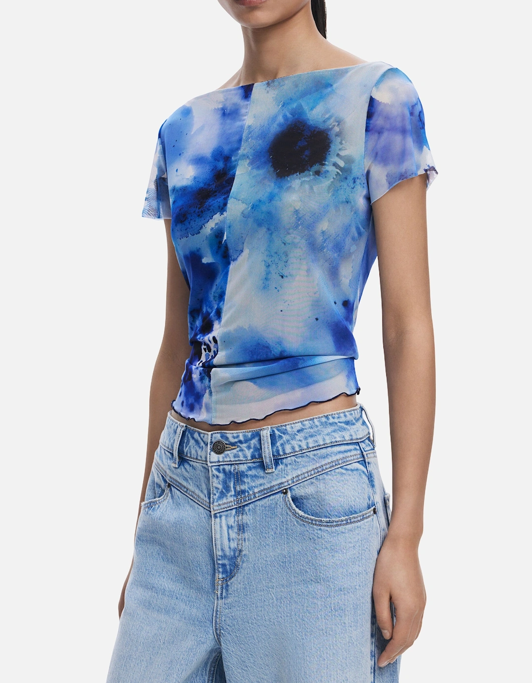 Print Fitted Short Sleeve Top, 4 of 3