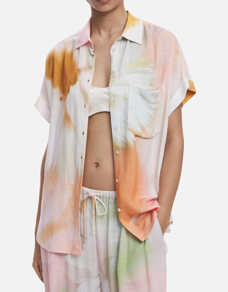 TieDye ButtonUp Short Sleeve Shirt