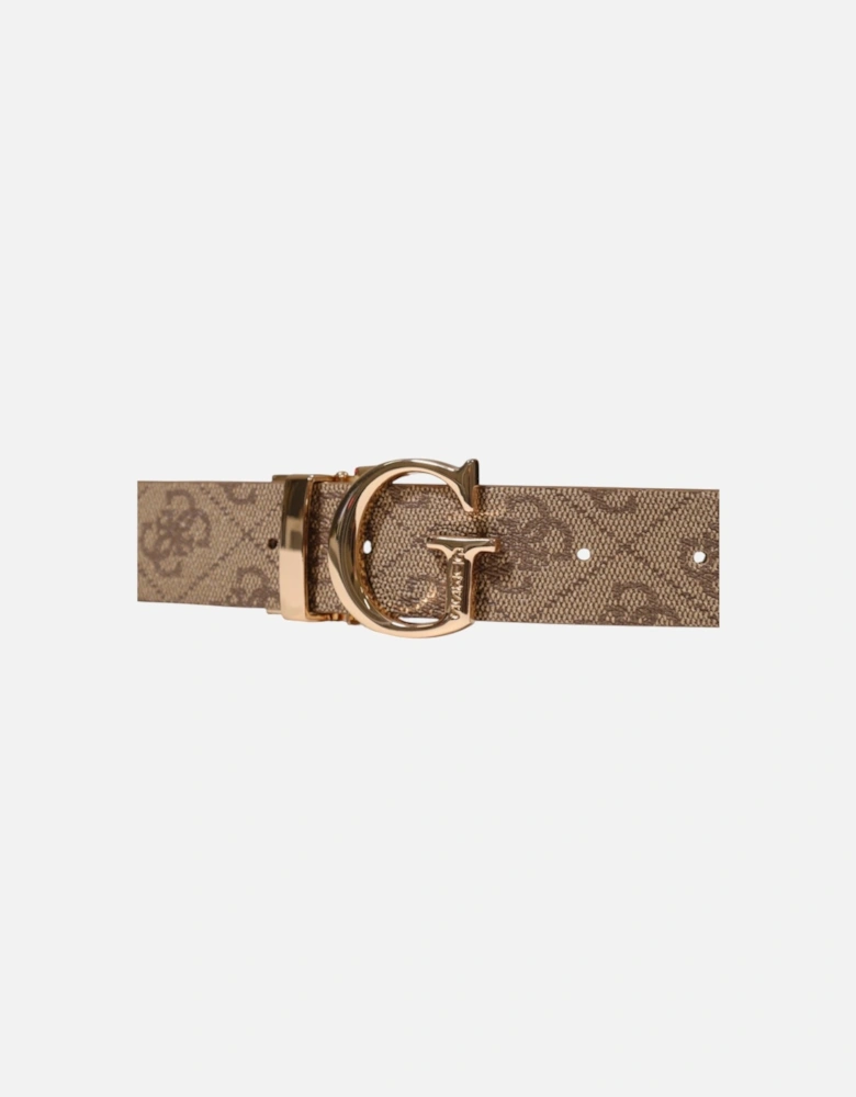 Printed Buckle Bow Belt with Patterned Design