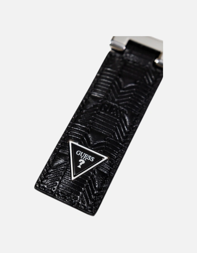 Leather Key-ring with Metal Detailing
