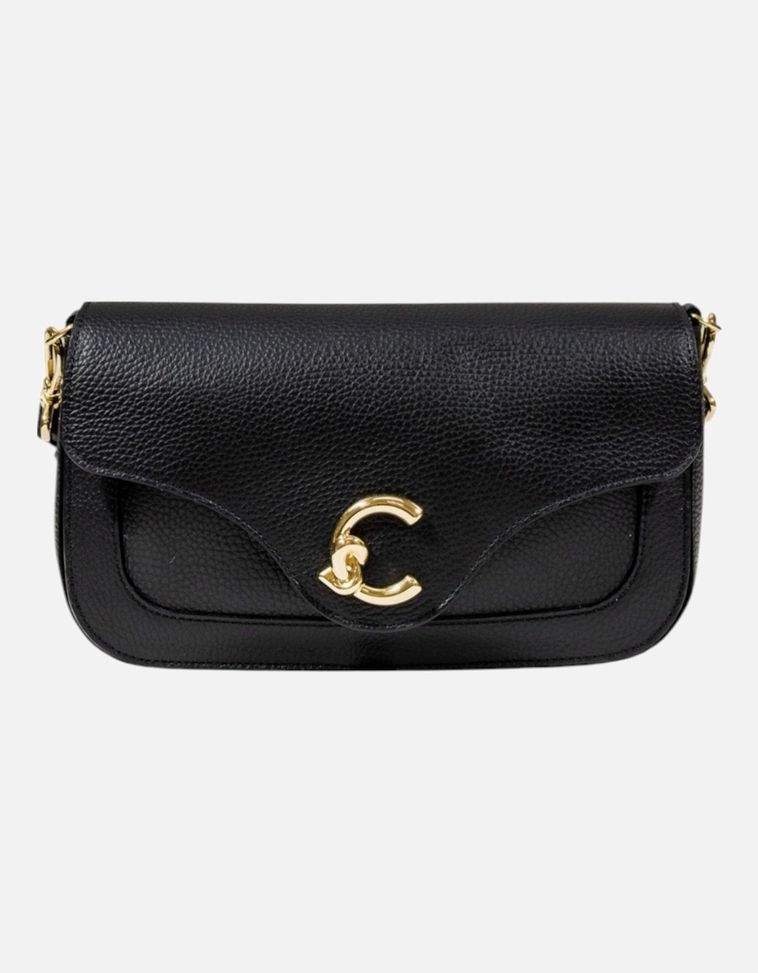 Elegant Leather Bag with Inside Pockets and Magnetic Fastening