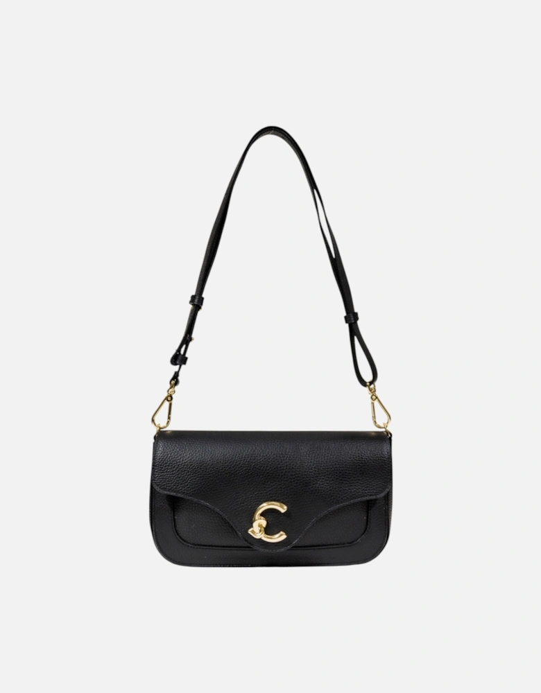 Elegant Leather Bag with Inside Pockets and Magnetic Fastening