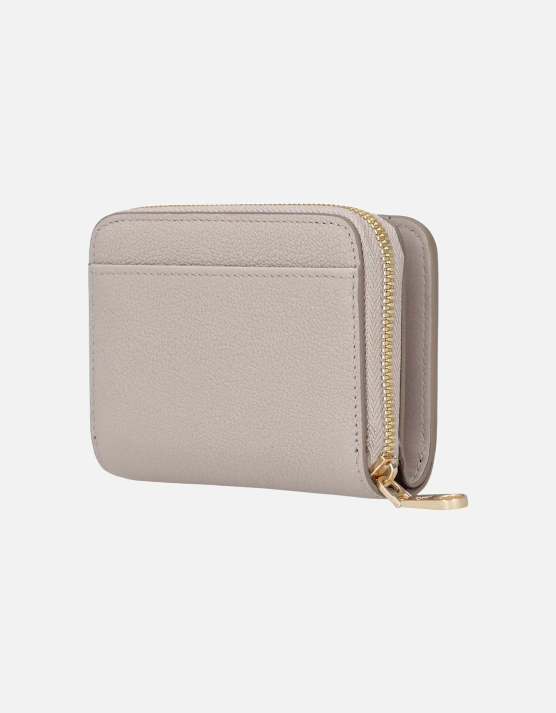 Leather Wallet with Zip and Button Fastening