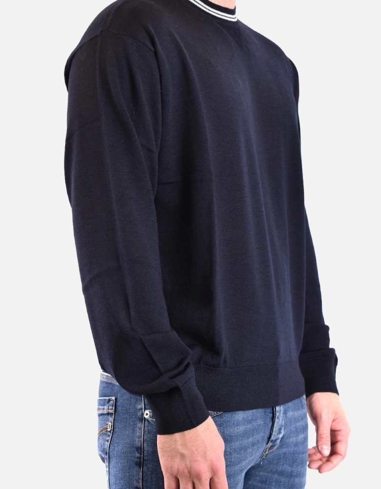Wool Knitwear with Round Neck and Long Sleeves