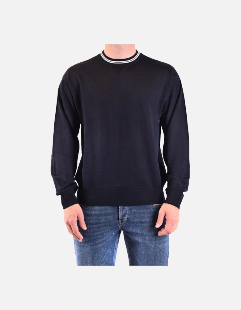 Wool Knitwear with Round Neck and Long Sleeves