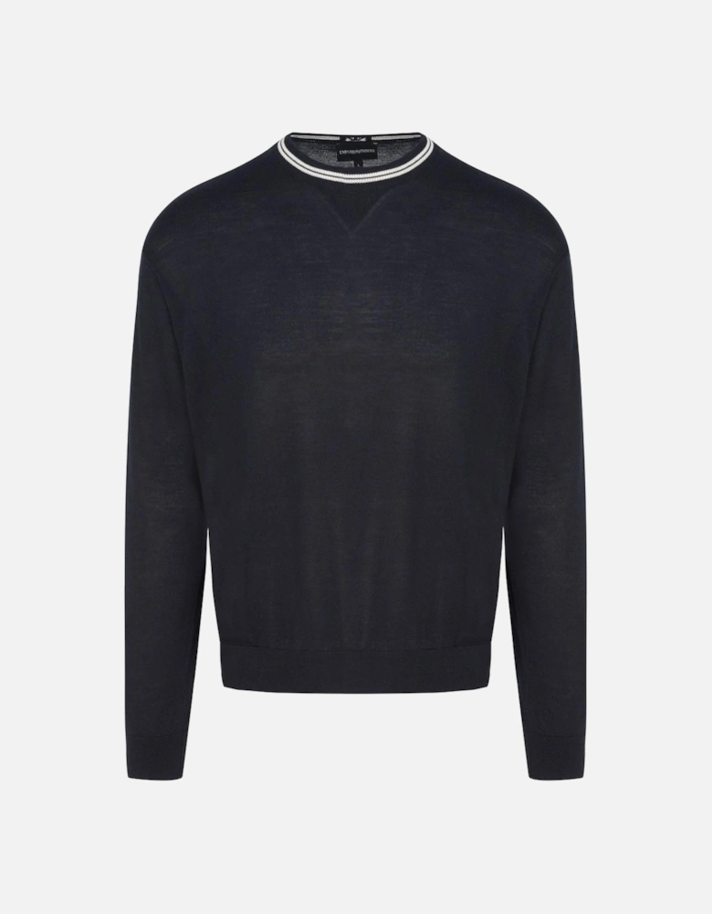 Wool Knitwear with Round Neck and Long Sleeves