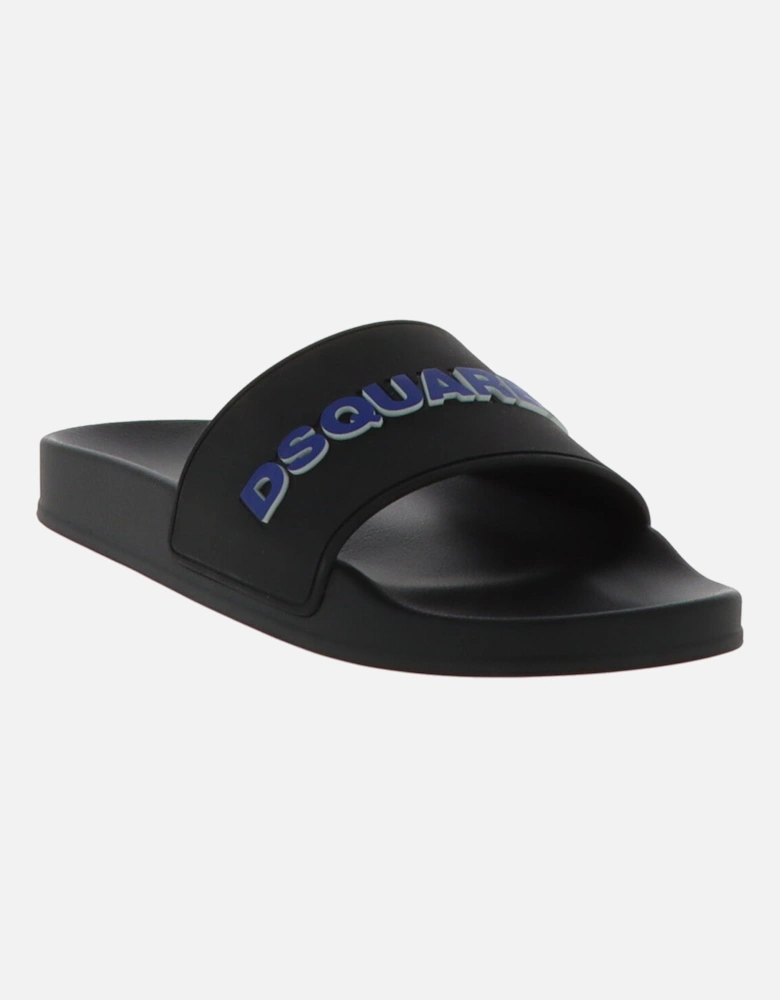 Printed Round Toe Slippers with Patterned Design