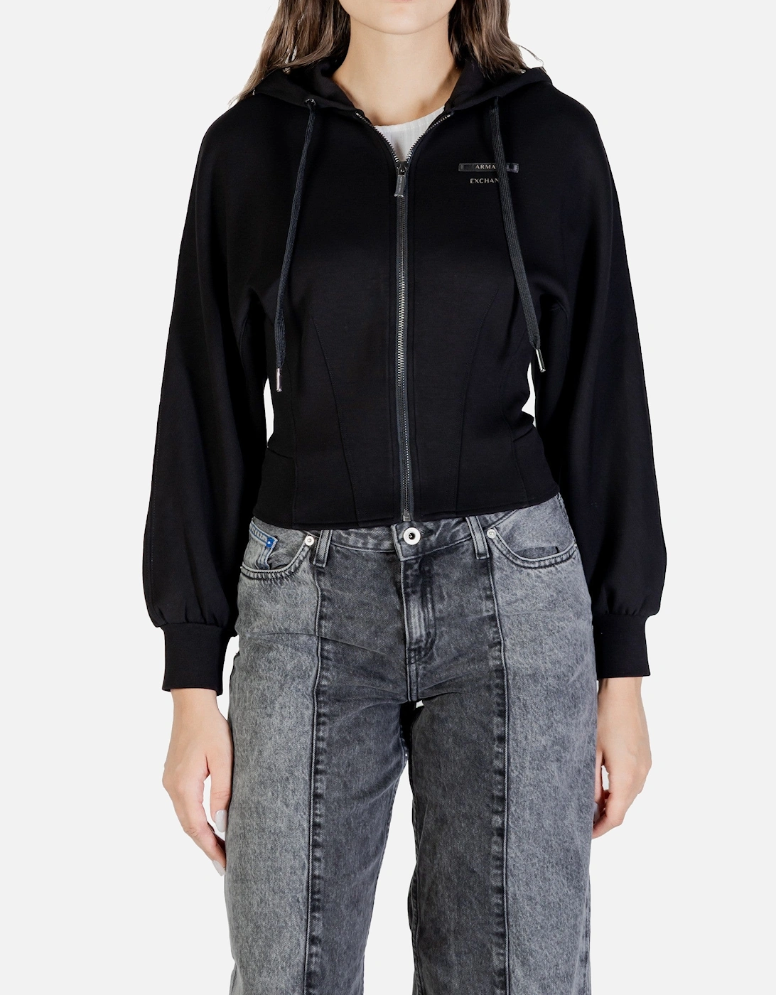 Zip-Up Hooded Sweatshirt with Round Neck and Long Sleeves, 4 of 3