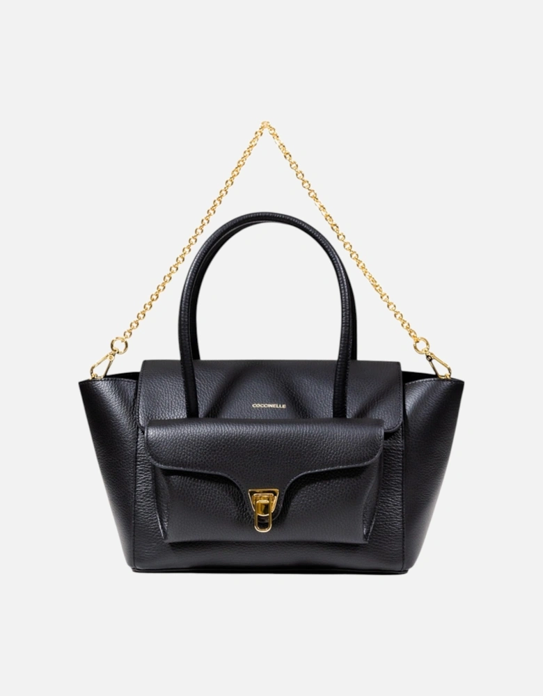 Leather Shoulder Bag with Magnet Fastening