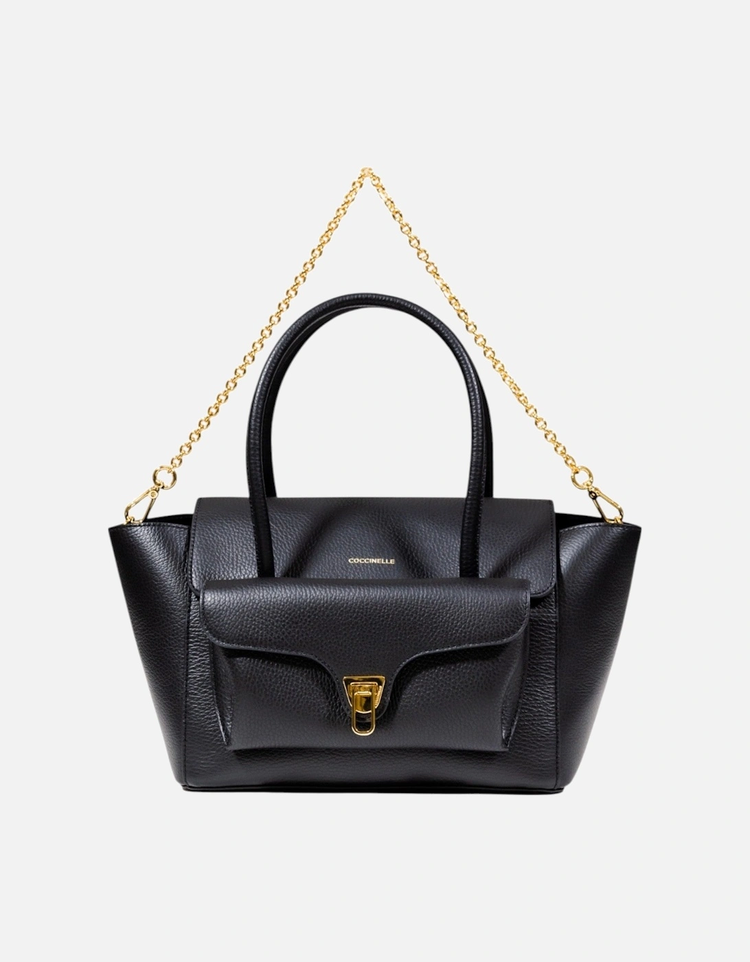 Leather Shoulder Bag with Magnet Fastening