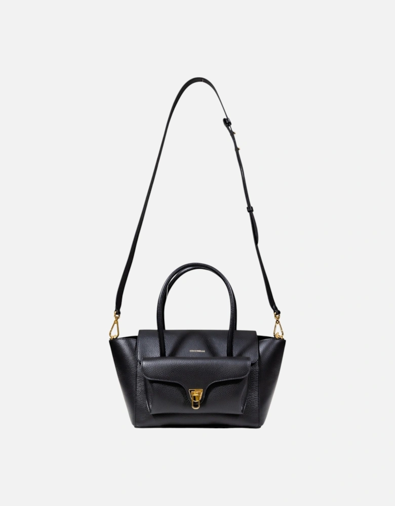 Leather Shoulder Bag with Magnet Fastening