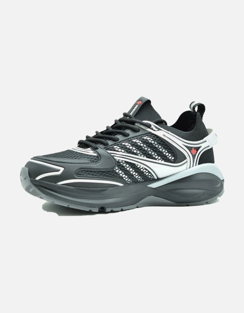 Slip-On Sporty Sneakers with Coloured Pattern