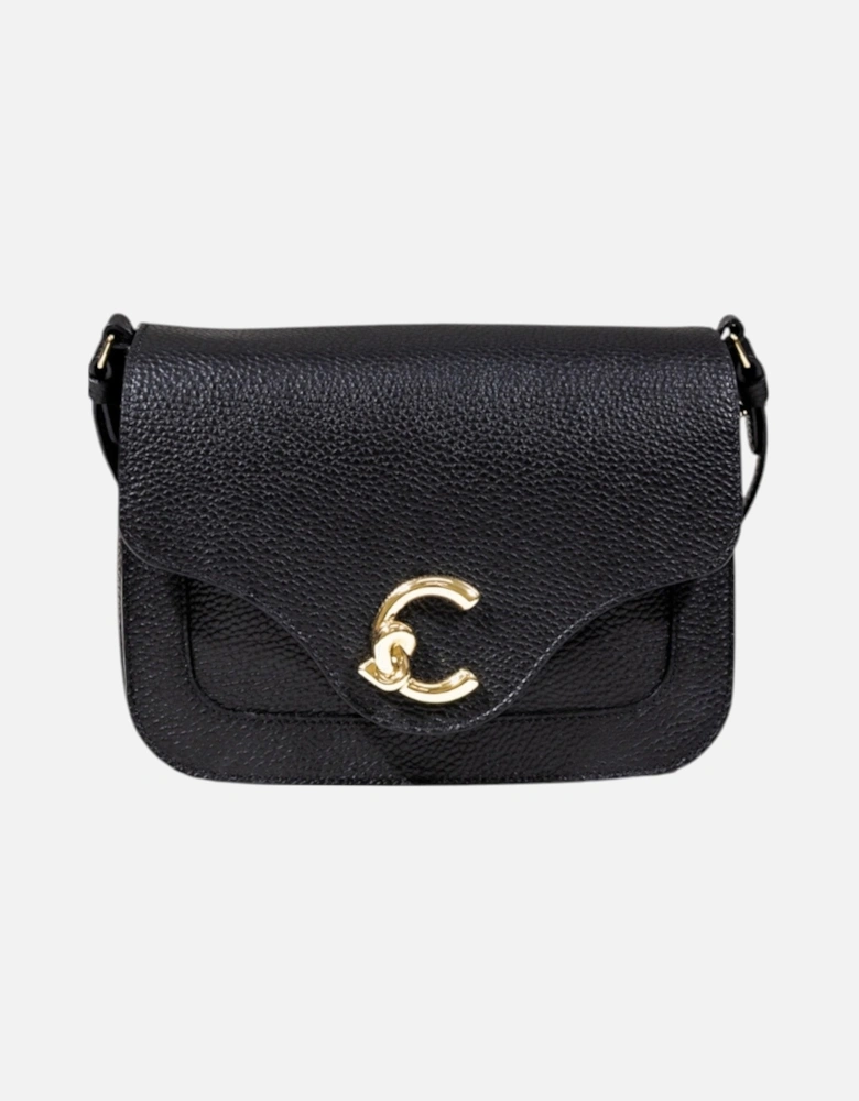 Magnetic Fastening Leather Bag with Inside Pockets